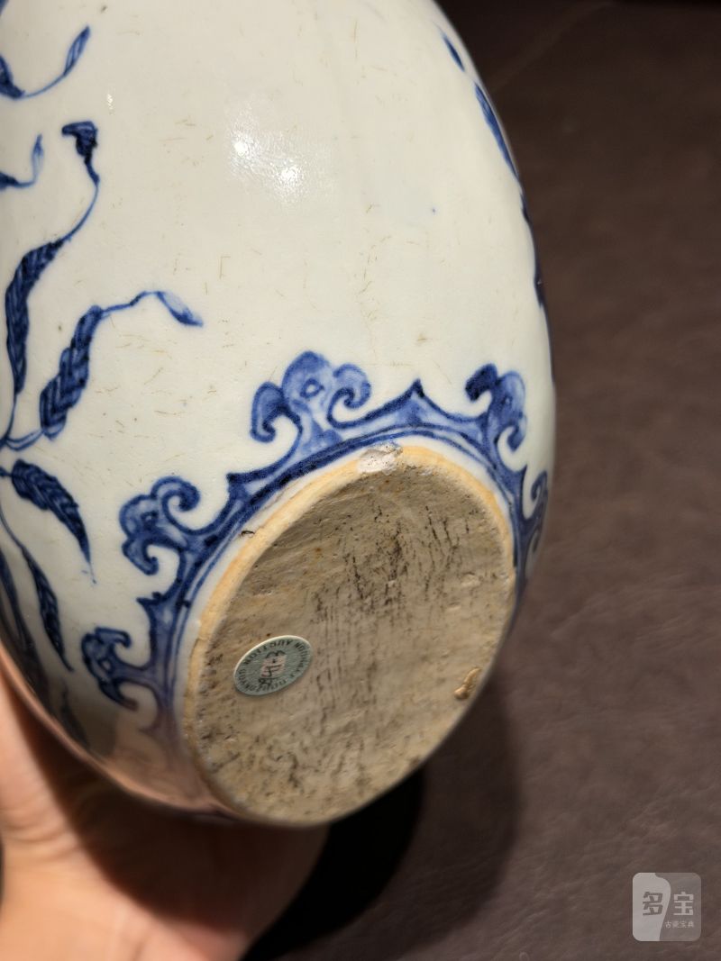 清雍正 青花折枝瑞果纹抱月瓶 - 图22